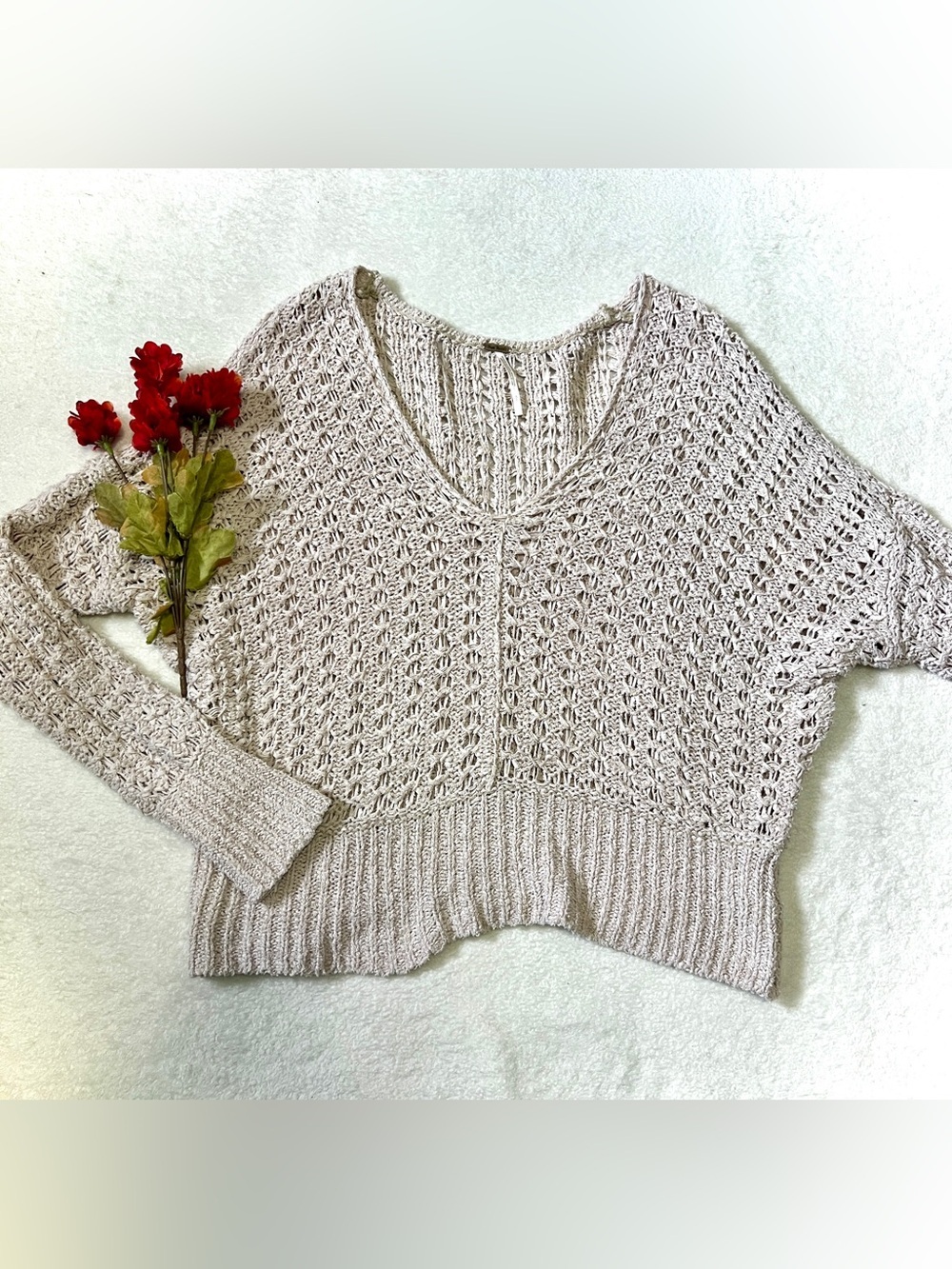 Free People Beachy Best of You Crochet Sweater - Small